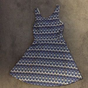A line tribal print dress